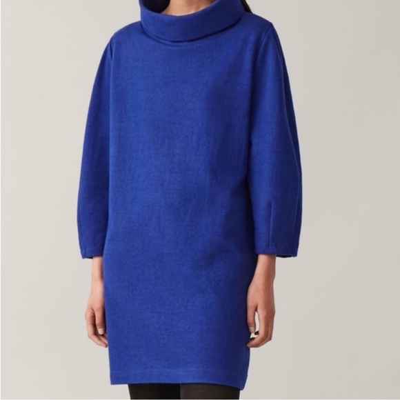 COS Dresses & Skirts - COS Wool-Cotton Cocoon Dress Royal Blue Size Small Minimalist